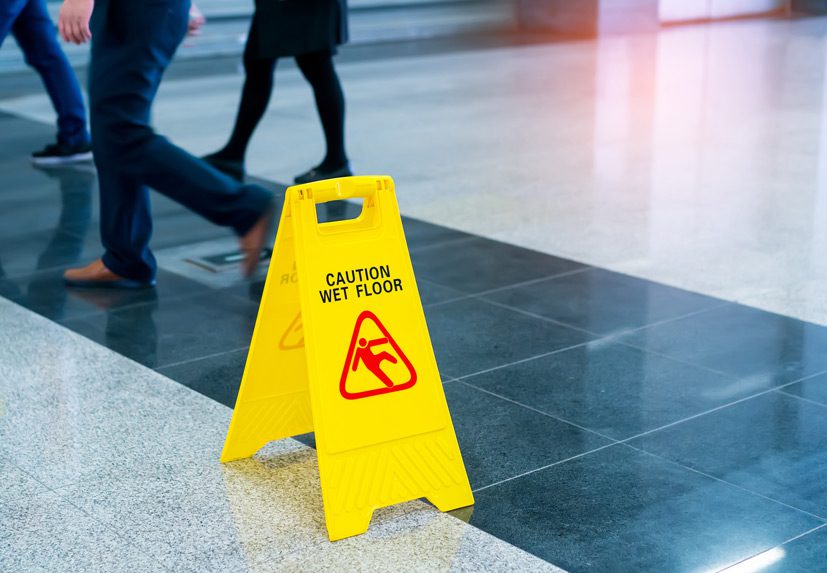 Wet-floor-sign-to-prevent-workplace-accident