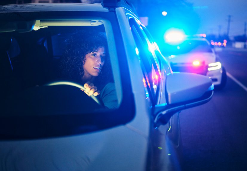 Woman-being-pulled-over-for-impaired-driving